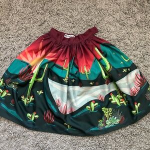 Oblong Box Shop Cactus Print Skirt